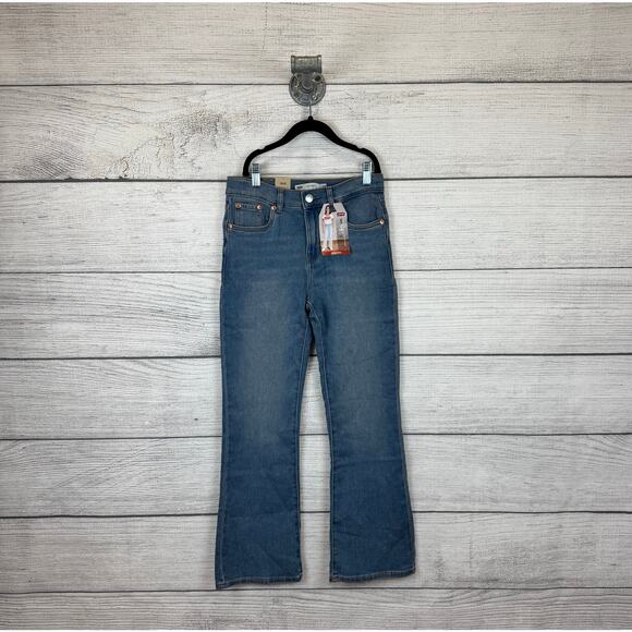 Levi's Girls 726 High Rise Stretch Medium Wash Flare Jeans Size 12 - Picture 1 of 8